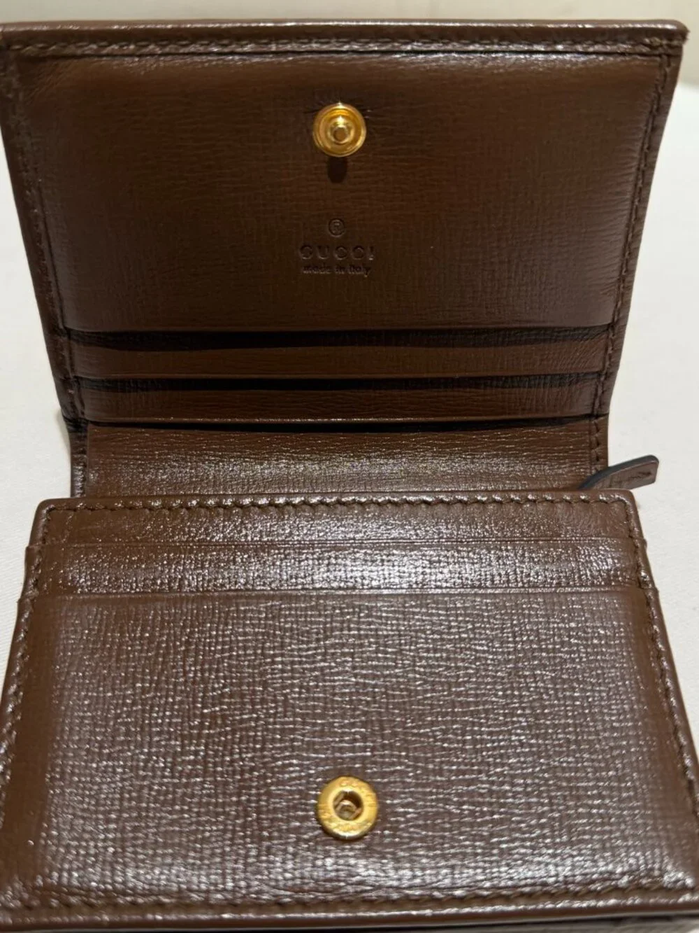 Gucci 1955 Horsebit GG Supreme Compact Wallet Card Holder